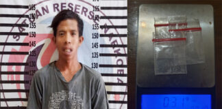 Petani berinisial ID (23), warga Dusun Cakat Raya, Kampung Menggala yang diduga mengedarkan Narkoba