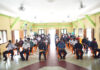 Peserta sosialisasi Perpol Nomor 4 tahun 2020 oleh Dir Binmas Polda Lampung Kombes Pol Anang Triarsono di aula kantor Kampung Dwi Warga Tunggal Jaya