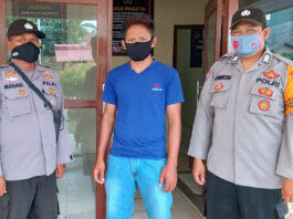 Pelaku pencurian di SMK Negeri 1 Dente Teladas bernisial MS (33), saat ditangkap Polsek Dente Teladas